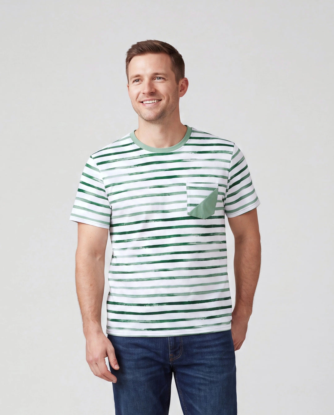 Conjunto de ropa de algodón para papá e hija Conjunto de camiseta a rayas y vestido para papá, mamá, niños y bebé, perfecto para salidas familiares y fotos de verano Verde