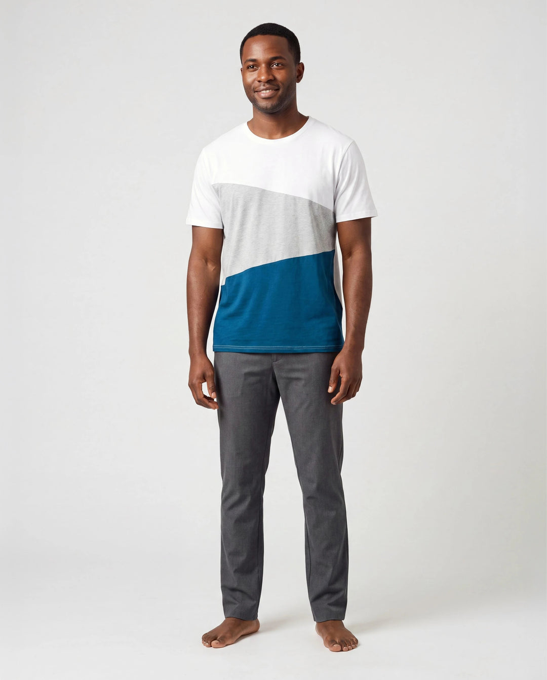 Ensembles de T-shirts à manches courtes colorblock Daddy & Son Azur