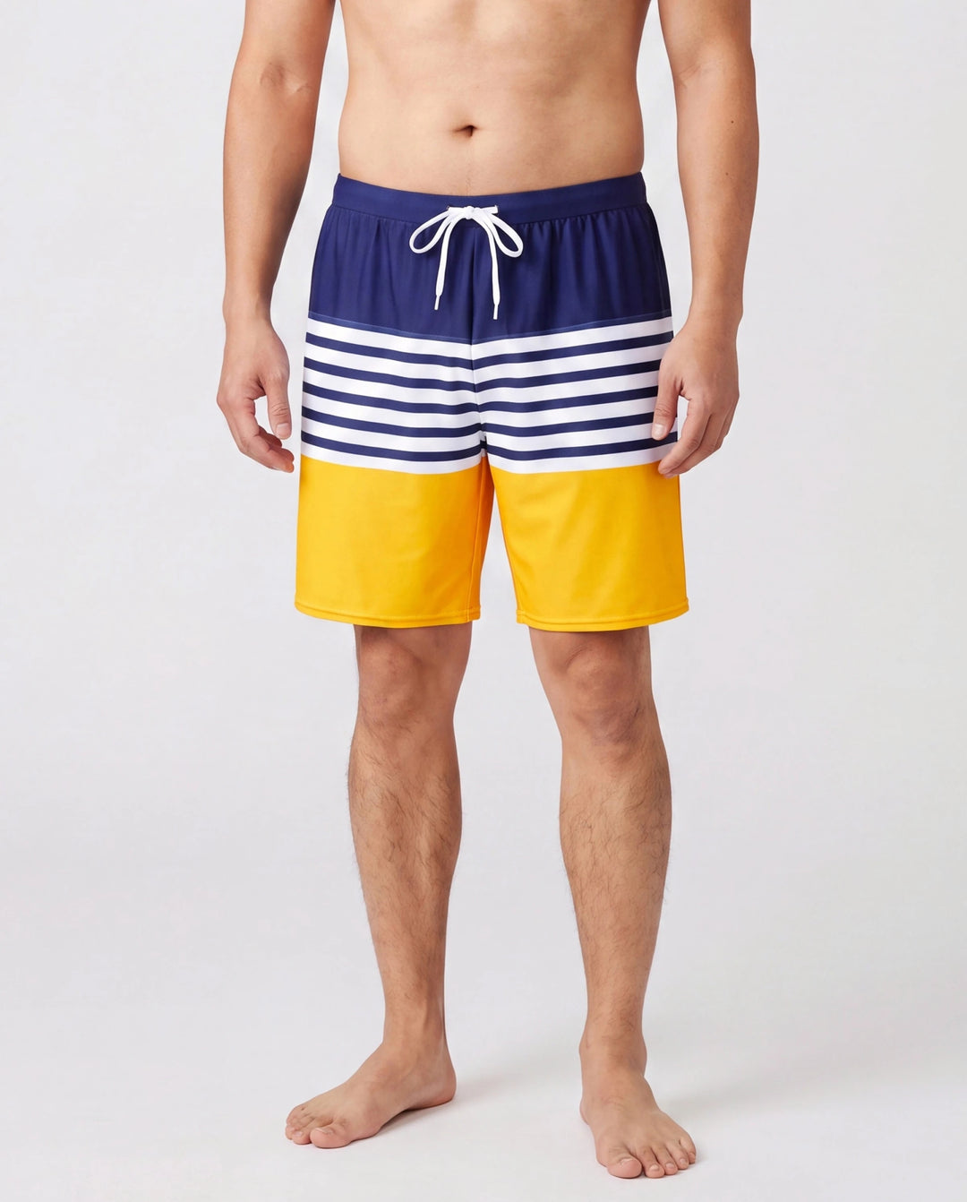 Daddy & Daughter Stripe & Colorblock Spliced One Piece Swimsuit or Swim Trunks Shorts ColorBlock