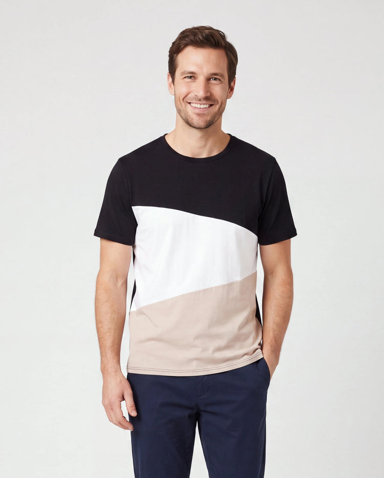 Ensembles hauts bicolores à dos croisé Papa & Fils Noir