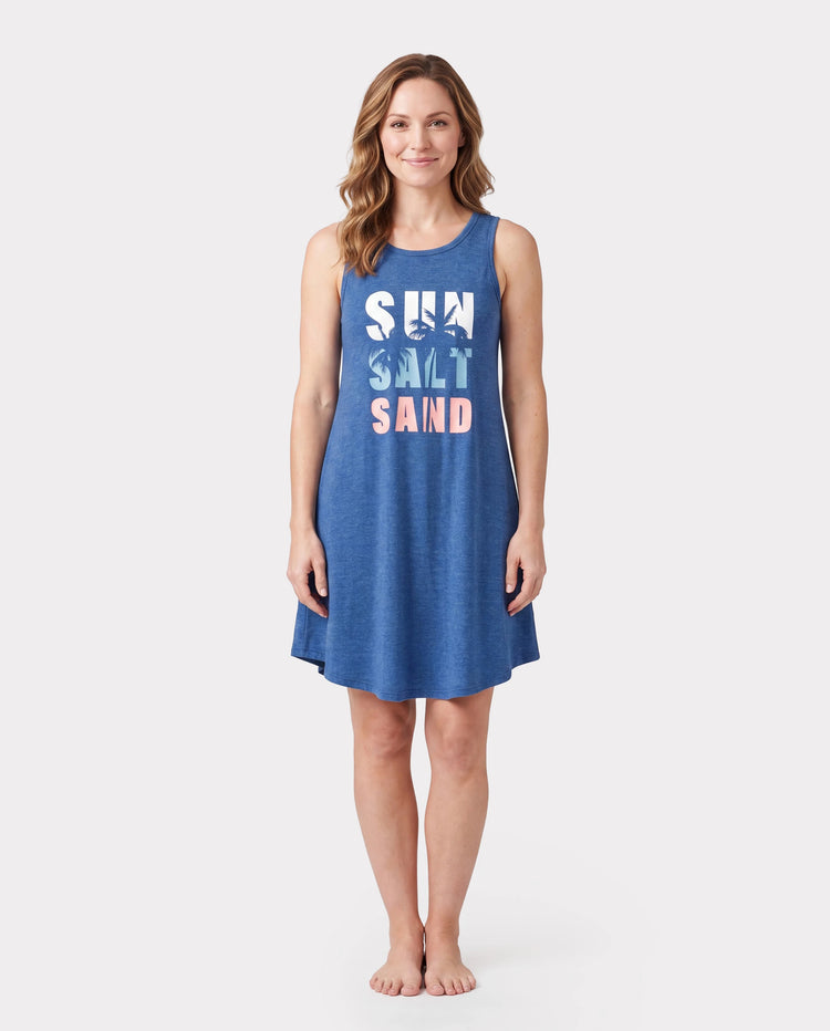 Maman et moi Ensembles Robe débardeur fluide ligne A avec poches Bleu