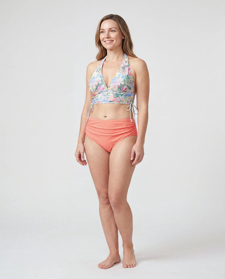 Mommy & me Floral Swimwear Bikini Set for Mom & Daughter Floral Board Shorts for Dad & Son, Cute Beach Outfits for Vacation & Pool Days Multi-color