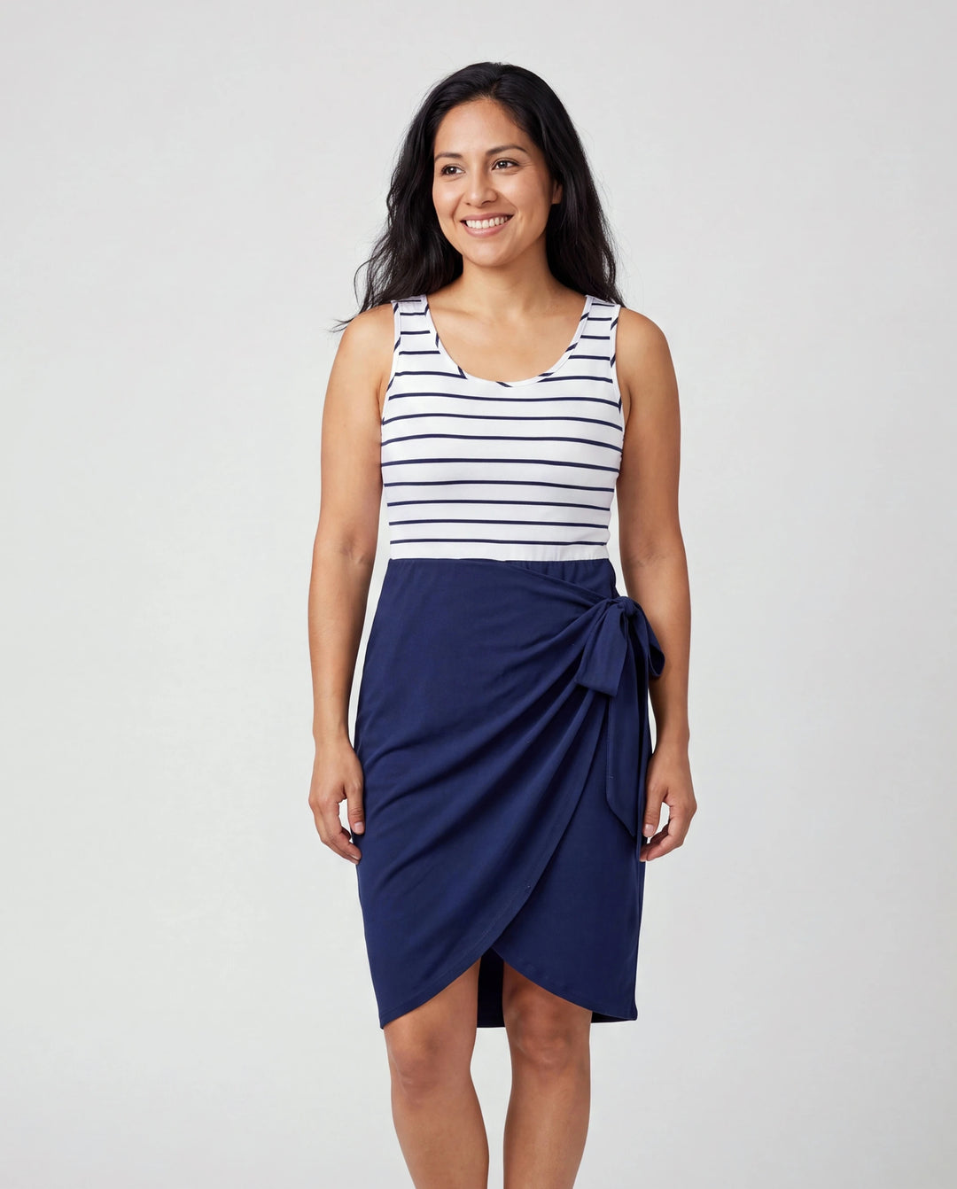Ensemble t-shirt en coton et robe Mommy & me – imprimé palmiers Sunny Days pour papa, maman, bébé et tout-petit, parfait pour les vacances d'été et les sorties en famille, bleu tibétain