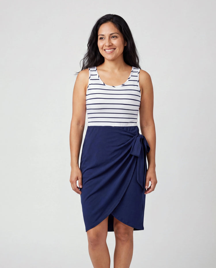 Ensemble t-shirt en coton et robe Mommy & me – imprimé palmiers Sunny Days pour papa, maman, bébé et tout-petit, parfait pour les vacances d'été et les sorties en famille, bleu tibétain