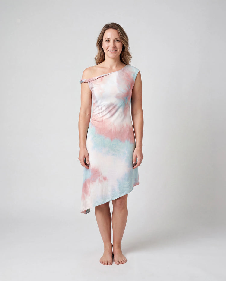 Mommy and Me Matching Tie Dye Dress Set for Women, Girls & Baby Romper
 Multi-color