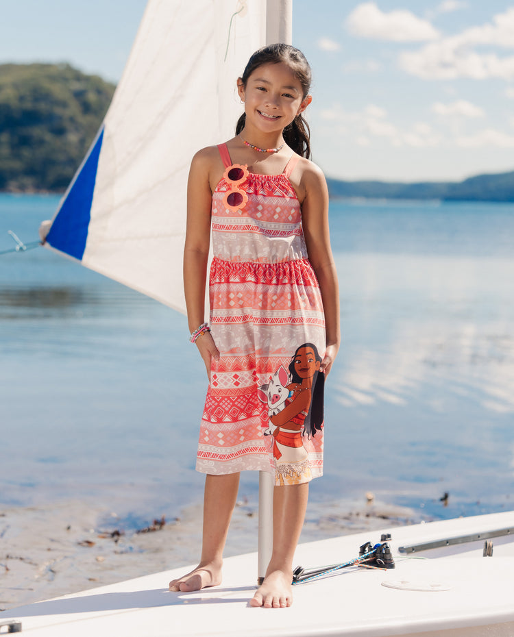 Disney Princess Family Matching Moana Island-Inspired Dress & Shirt Set Coral Pink