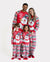 Frosty the Snowman Christmas Family Matching Fair Isle Pattern Polar Fleece Pajamas Set Red