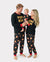 Christmas Matching Family Pajamas Bear Print Black