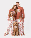 Matching Family Christmas Pajamas Gingerbread Print Red