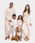 Matching Family Christmas Pajamas Gingerbread & Christmas Tree Print Cotton