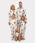 Ensemble pyjama de Noël assorti pour toute la famille, pyjama à carreaux, imprimé pain d'épices, avec chaussettes de Noël, kaki