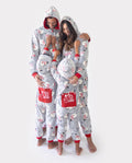 Christmas Matching Family Coral Fleece Pajamas Snowman Print Gray