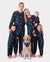 Christmas Matching Family Pajamas Xmas Tree Print Navy