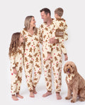 Christmas Matching Family Coral Fleece Pajamas Gingerbread Print