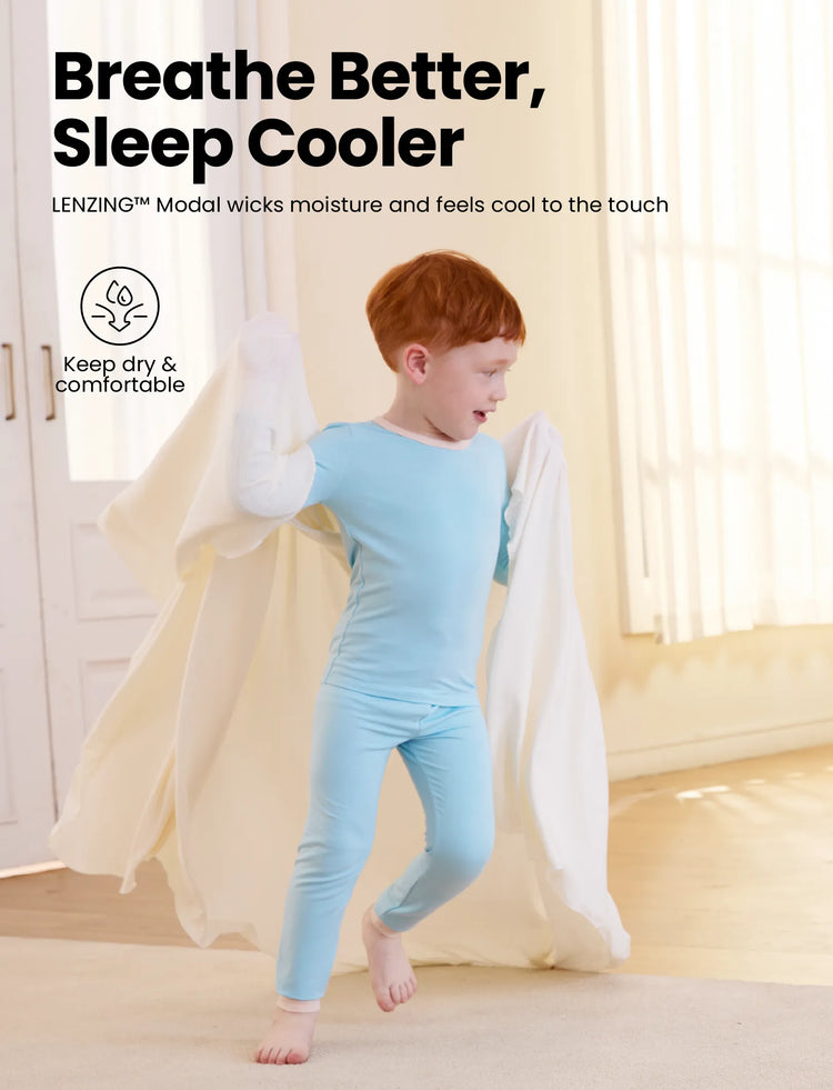 Baby 2-teiliges Tencel Modal Pyjamas Set für Mädchen / Jungen ( eng anliegend ) hellgrün