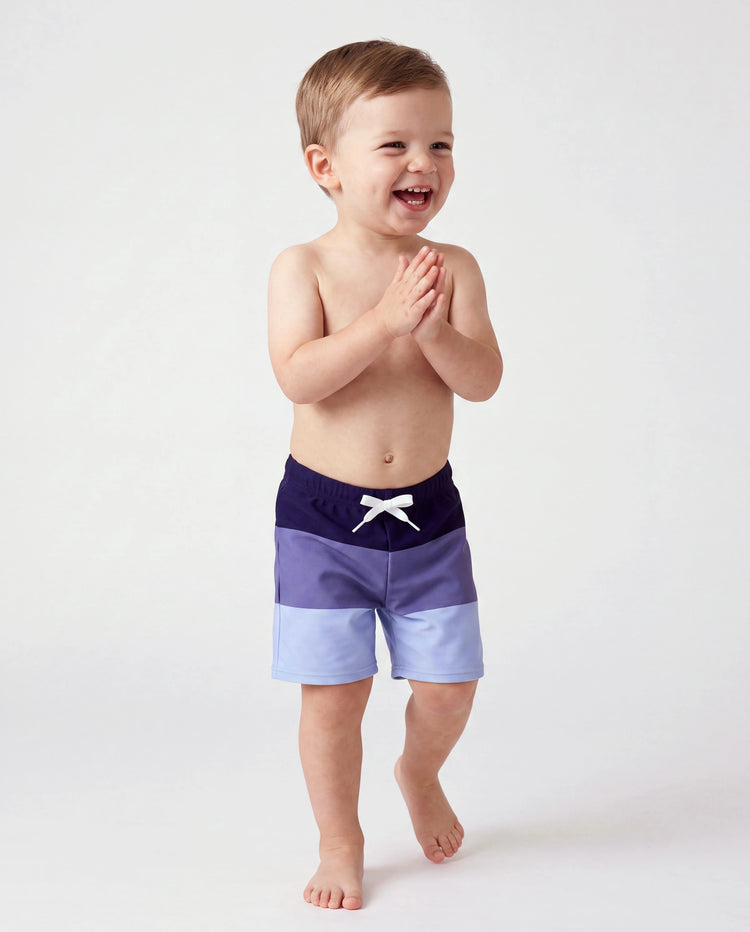 Bañador corto para niño pequeño con cordón (de secado rápido) multicolor