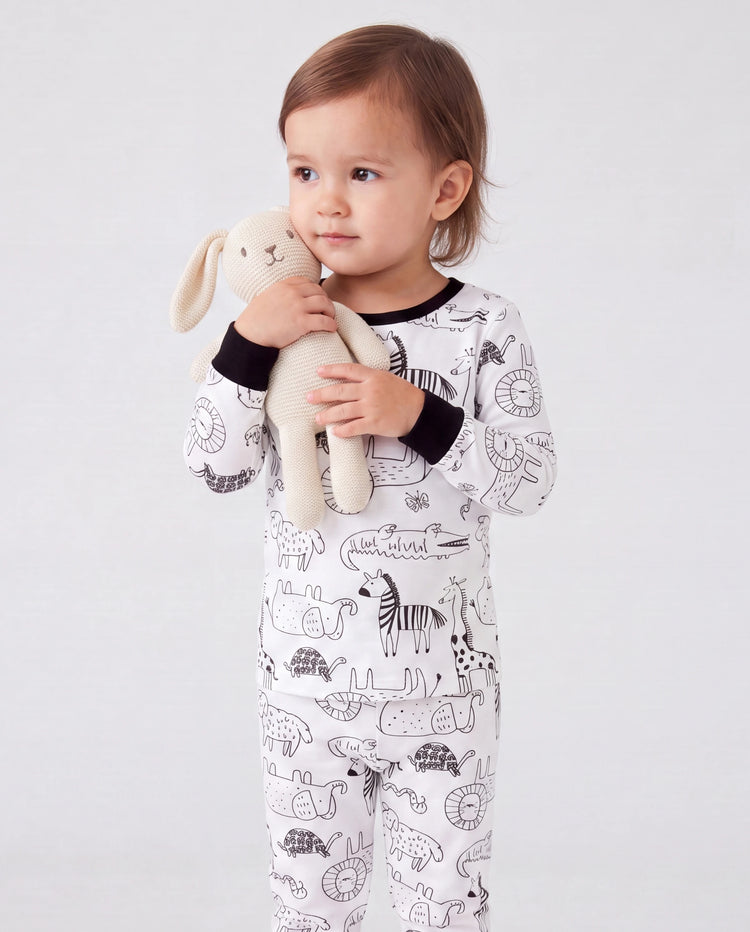 Christmas / Halloween Pajama 2-piece Bamboo Pajamas Set With Childlike Print for Baby / Toddler( Snug-Fitting) Black
