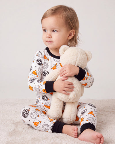 Christmas / Halloween Pajama 2-piece Bamboo Pajamas Set With Childlike Print for Baby / Toddler( Snug-Fitting) Orange