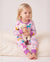 Conjunto de pijama de bambú para bebé/niño pequeño, de 2 piezas, con estampado animal, ajustado, rosa fuerte