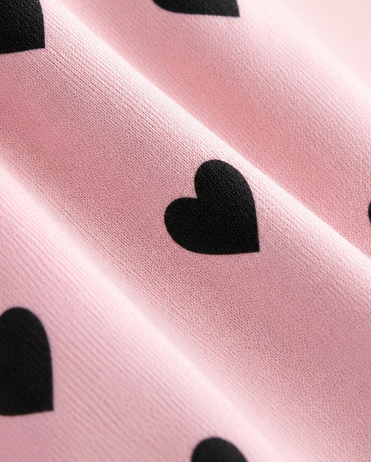Leggings élastiques roses pour petite fille