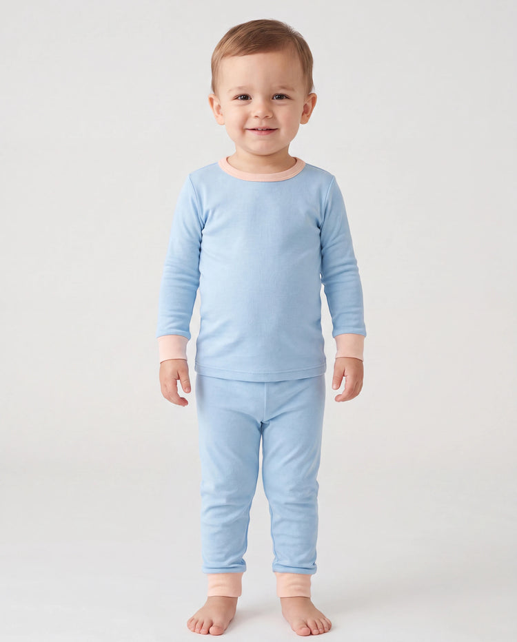 Conjunto de pijama de 2 piezas de Tencel Modal para bebé, niña/niño (ajustado), verde claro