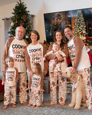 PatPat Family Matching Christmas Pajamas Gingerbread Print Khaki