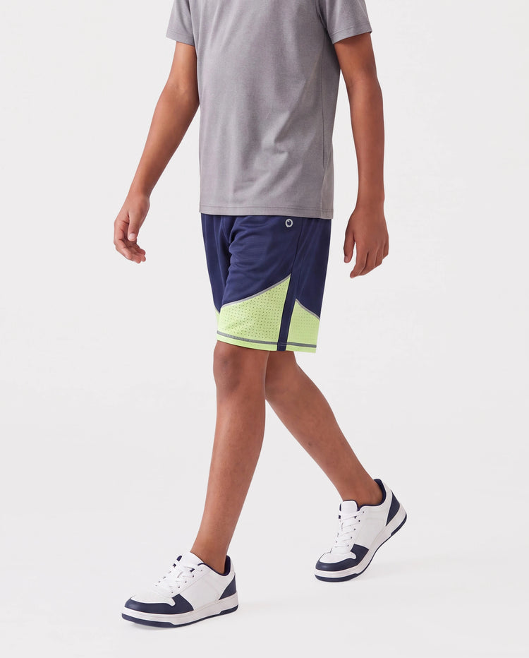 PatPat Rapidair activewear Kid Boy Athletic Quick-Dry Breathable Shorts with Pockets Deep Blue