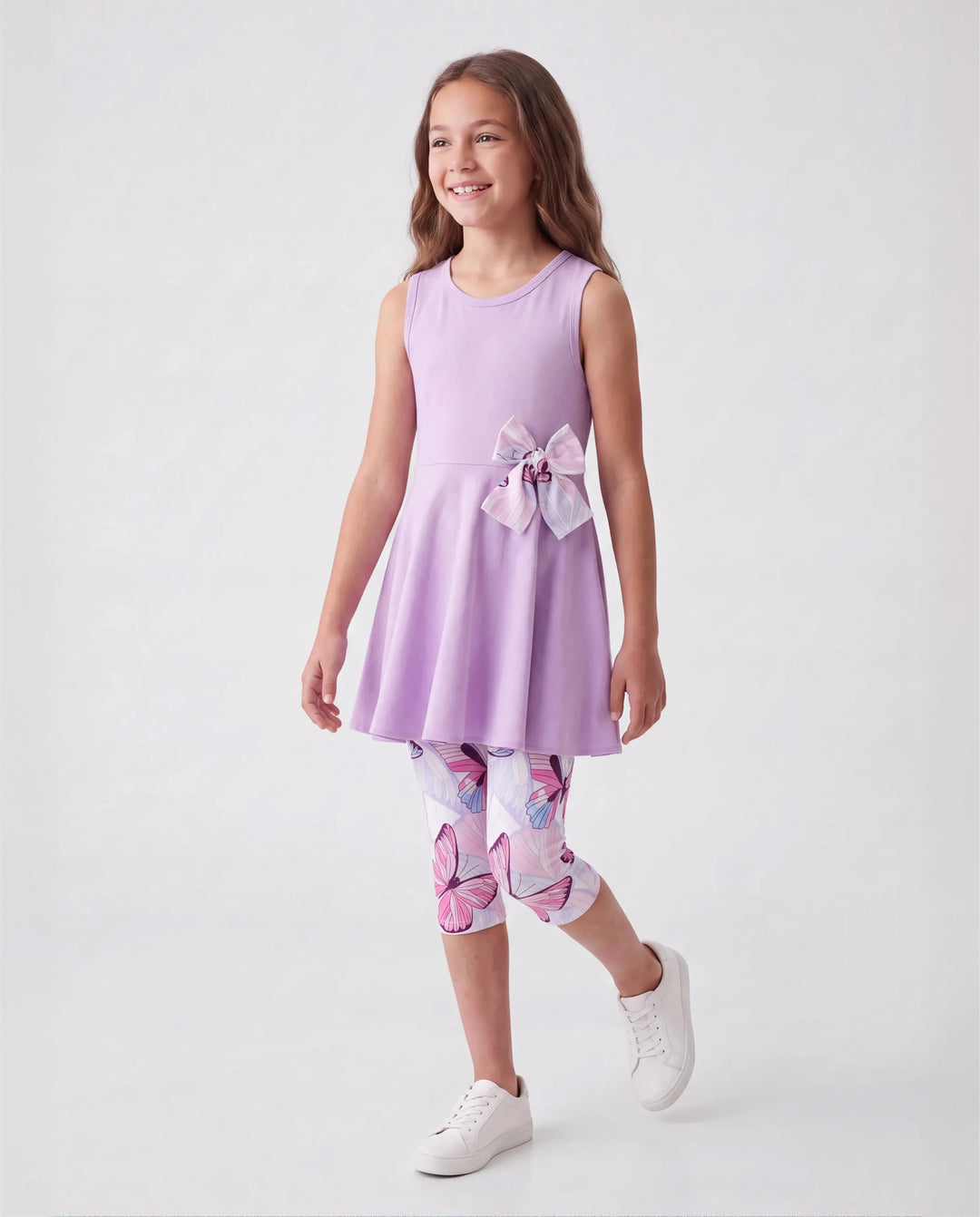 Sweet Girls 2pcs Pflanzen und Blumen Polyester / Baumwolle Set helles lila