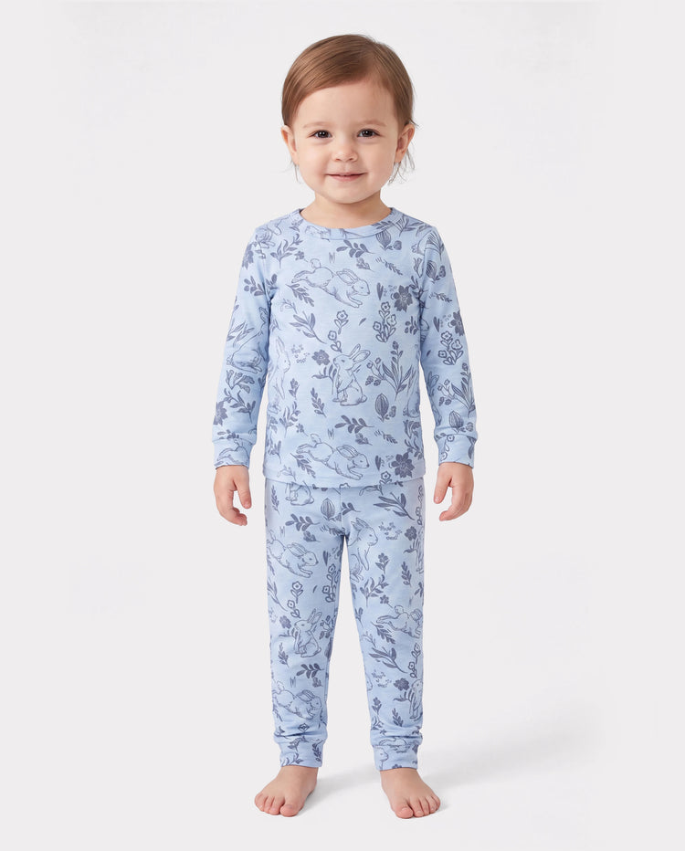Kleinkind / Kinder 2-teiliger Pyjama mit Animal-Print ( eng anliegend ) blau