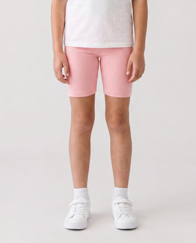 Kleinkind/Kind Mädchen Einfarbige Leggings-Shorts aus Baumwolle rosa