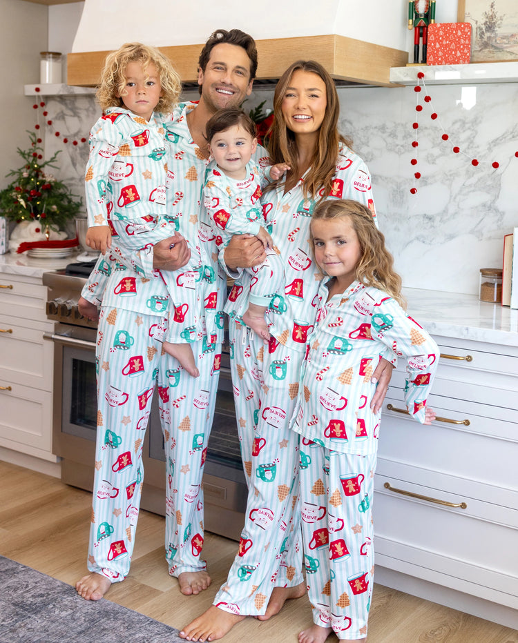 Christmas Matching Family Pajamas Mug Print Teal