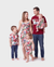 Family Matching Floral Print Outfits Tropical Print Spaghetti Strap Body-con Dress for Mom & Daughter, Color-Blocked T-Shirts for Dad & Son Perfect for Summer Vacations & Family Photos Red