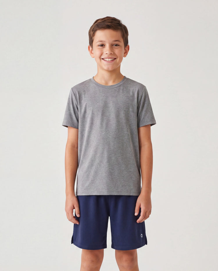 PatPat Rapidair activewear kid boy athletic quick dry breathable short swith pockets Deep Blue