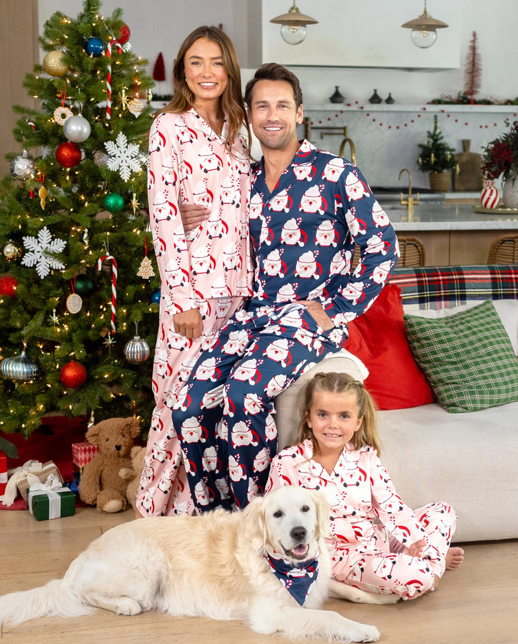 Christmas Matching Family Pajamas Mug & Santa Print Multicolor