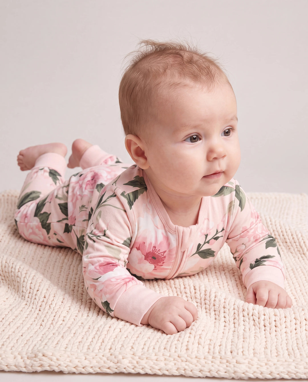 Bloom & Blossoms Bamboo Zip-Up Baby Pajamas