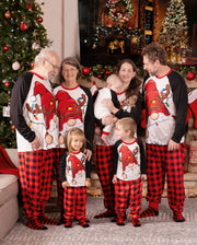 PatPat Family Matching Christmas Pajamas Gnome & Plaid Print Red