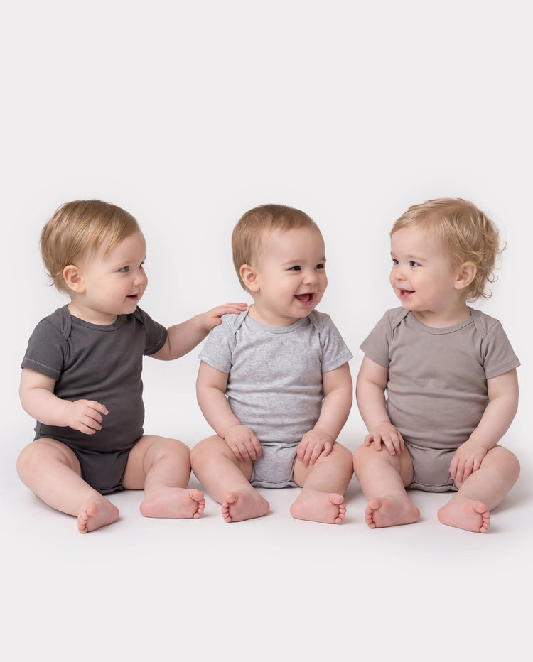 Ensemble 4 pièces barboteuses bébé garçon/fille en modal couleur unie blanc