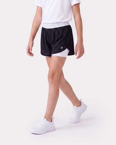 PatPat Lightflow Activewear kid girl athletic ultra light quick dry active shorts Deep Blue