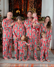 PatPat Matching Family Christmas Pajamas Christmas Tree Print Red