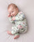 Bamboo Baby Neutral 1 Stück Blumenmischung Eng anliegender Reißverschluss Fußloser Schlafanzug Hellgrün