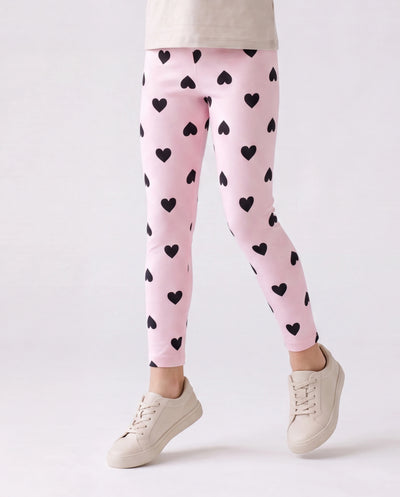 Leggings elásticos para niña pequeña/niña rosa