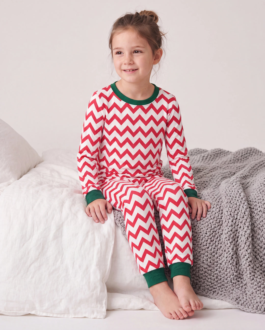 Christmas / Halloween Pajamas 2-piece Pajama Set With Childlike Print for Toddler / Kids ( Snug-Fitting ) Color block