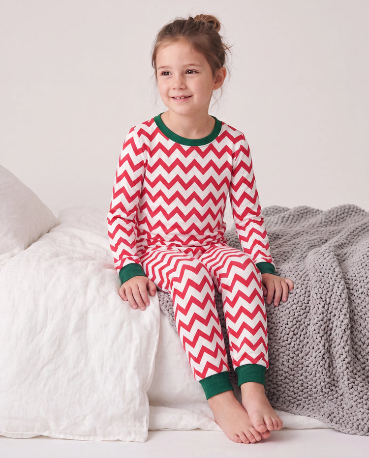Christmas / Halloween Pajamas 2-piece Pajama Set With Childlike Print for Toddler / Kids ( Snug-Fitting ) Color block