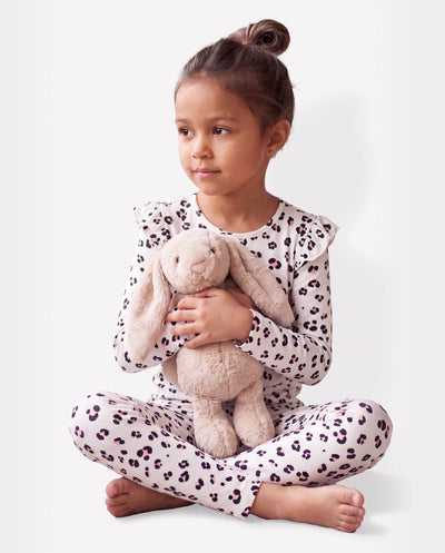 Pyjama d'Halloween pour tout-petits/enfants avec imprimé enfantin (1 pièce ajustée) Abricot