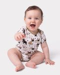 Bamboo Baby Boy/Girl 1pc Allover Print Bodysuits YellowBrown
