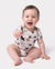 Body de bambú para bebé niño/niña 1 pieza con estampado completo Amarillo marrón