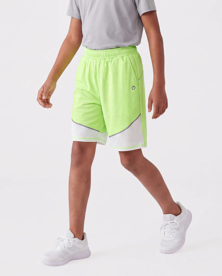 PatPat Rapidair activewear Kid Boy Athletic Quick-Dry Breathable Shorts with Pockets Green