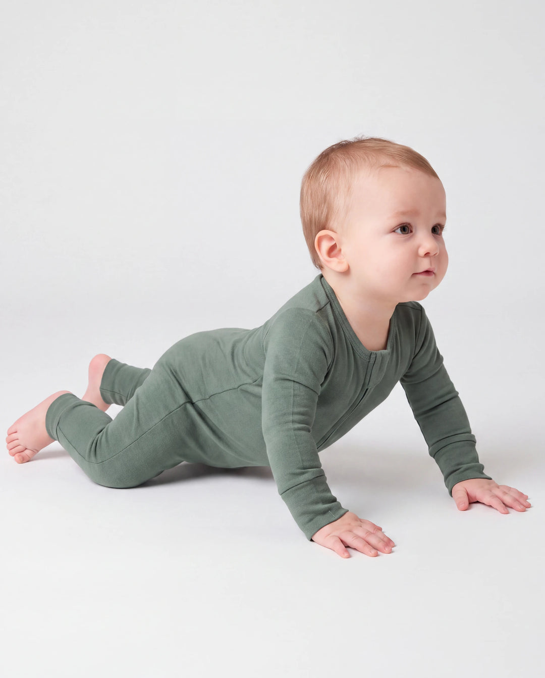 Bamboo Baby Boy / Girl 3-Pack Solid&Rainbow Printed 2-Way Zipper Anti Slip Long-sleeve Footie Dark Blue