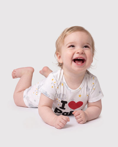 Pelele infantil con estampado de letras para bebé niño/niña gris