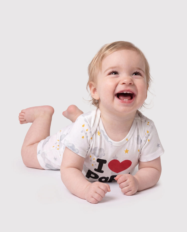 Pelele infantil con estampado de letras para bebé niño/niña gris